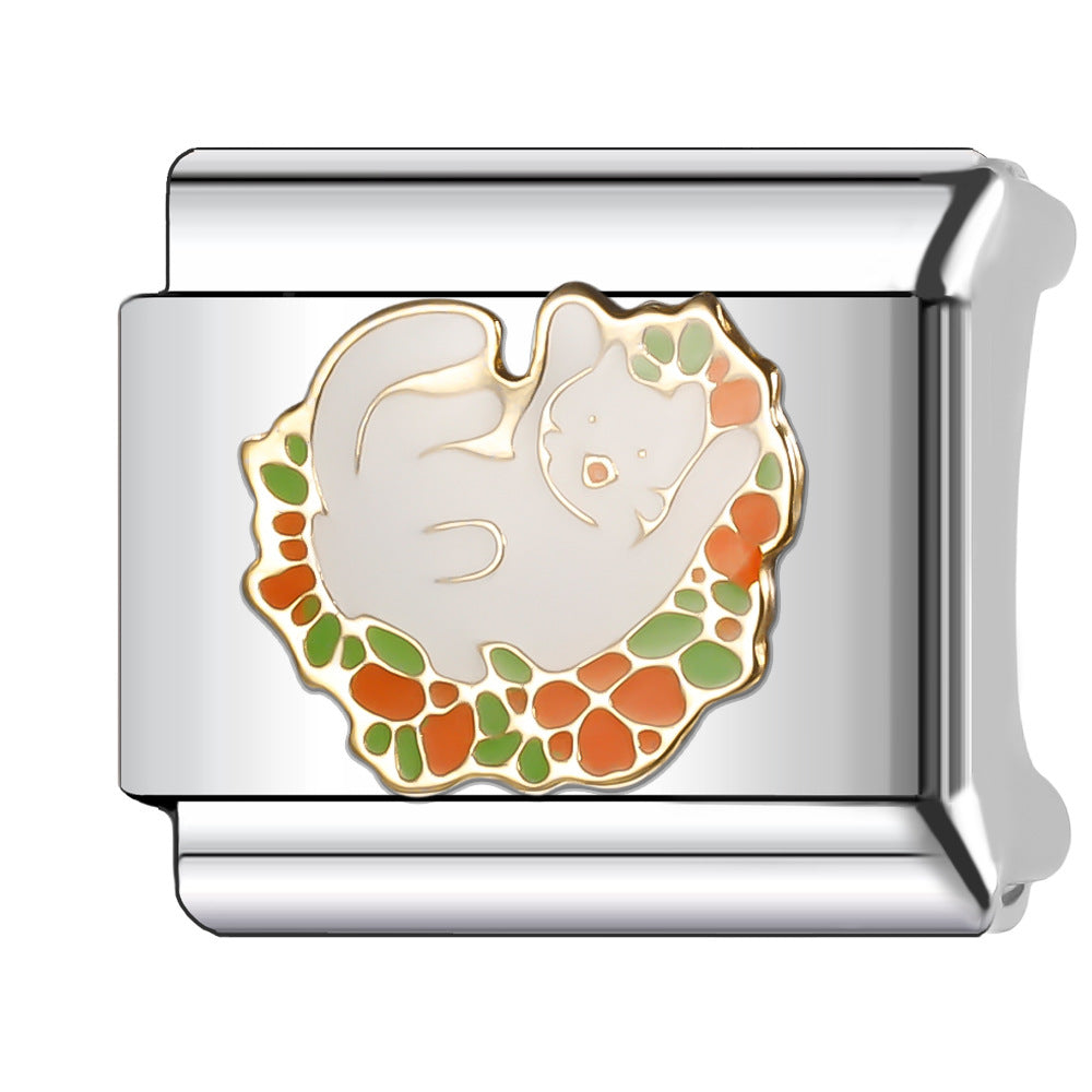 Wholesale Italian Charm Bracelet 9mm DIY Splicing Ocean Series Animal Stainless Steel Composable Bracelet