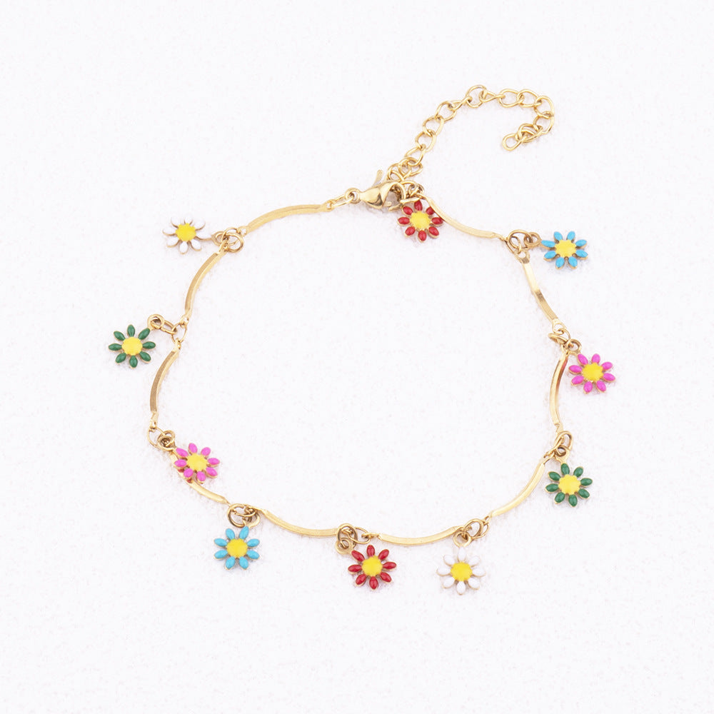 Wholesale Titanium Steel drip necklace  epoxy bracelet jewelry