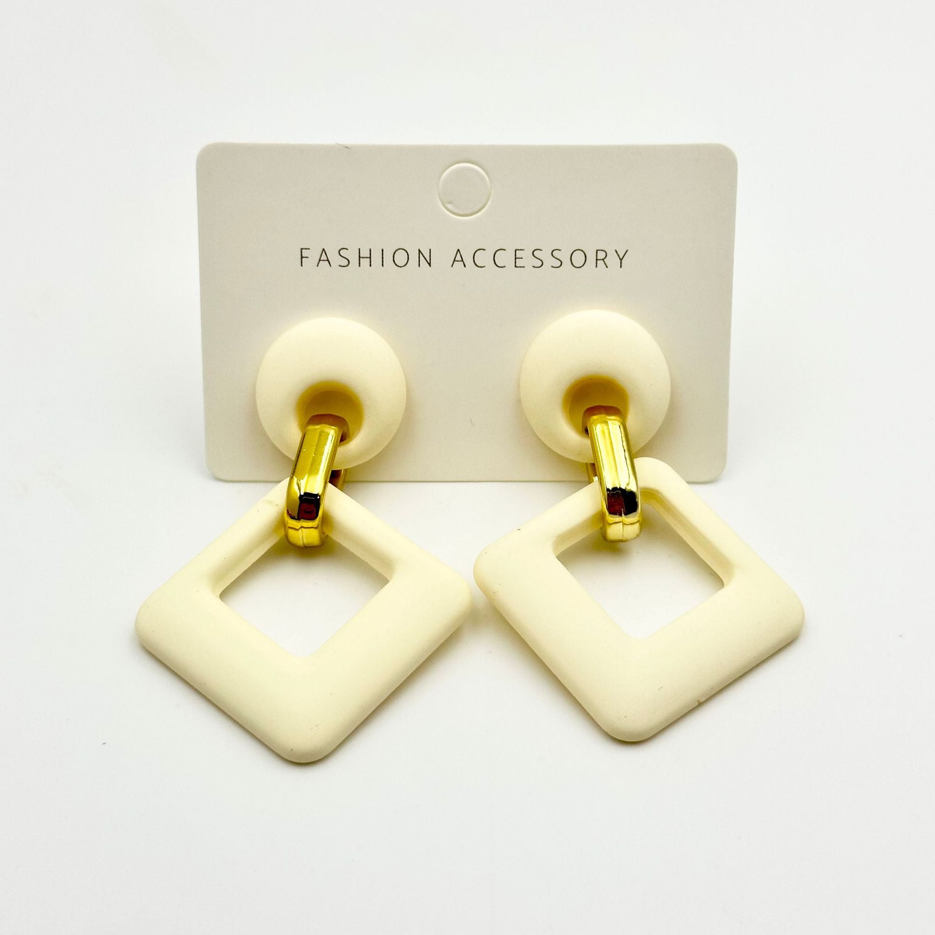 Wholesale acrylic earrings 12 color hand-felt paint diamond Macaron matte female earrings