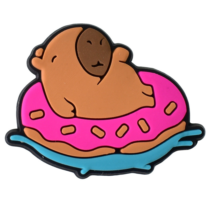 Wholesale Random 100pcs Cartoon Cute Small Animal PVC Soft Rubber Shoe Buckle Decoration ACC-SC-RYY063