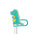 Wholesale  10pcs Cartoon Dinosaur 10mm PVC Soft Straw Tube Cap