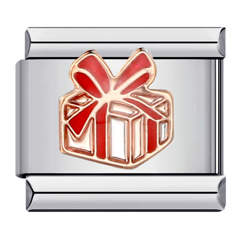 Wholesale Italian Charm Bracelet 9mm DIY Splicing Removable Oil Drop Cartoon Stainless Steel Composable Bracelet