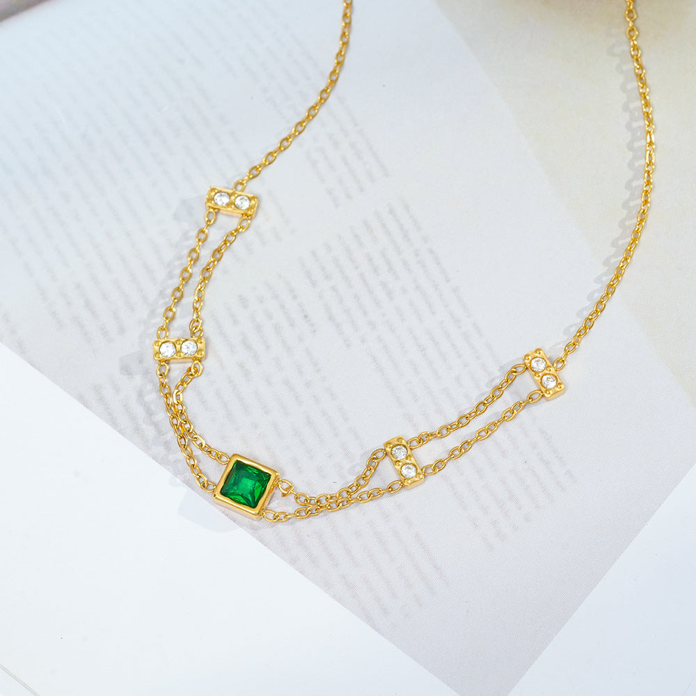 Wholesale Retro Design Titanium Steel Zircon Bracelet - Trendy Fashion Accessory for Women Couple Gift