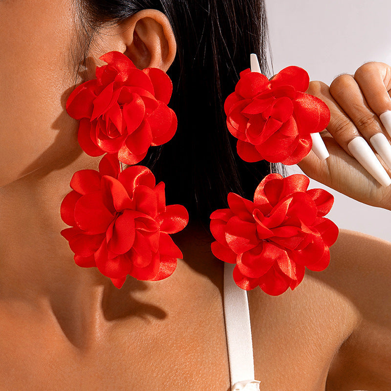 Wholesale Multi-Color Flower Earrings