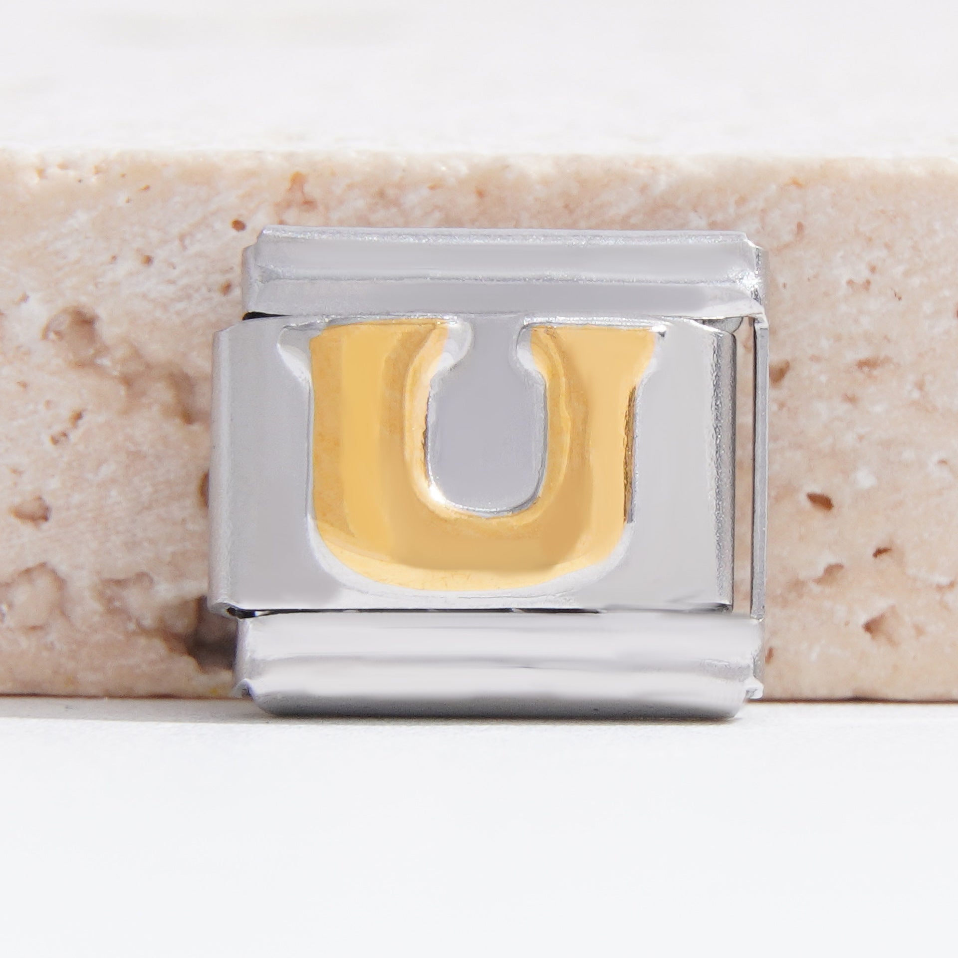 Wholesale Italian Charm Bracelet 9mm DIY Splicing English Alphabet Series Stainless Steel Composable Bracelet