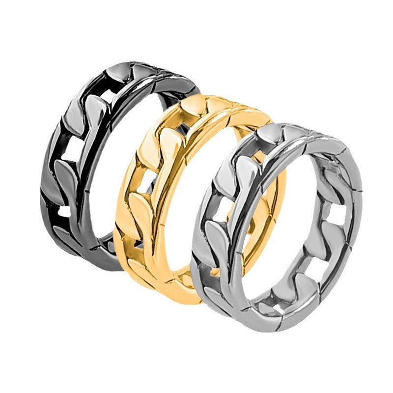 Wholesale Titanium Steel Men  Chain Ring