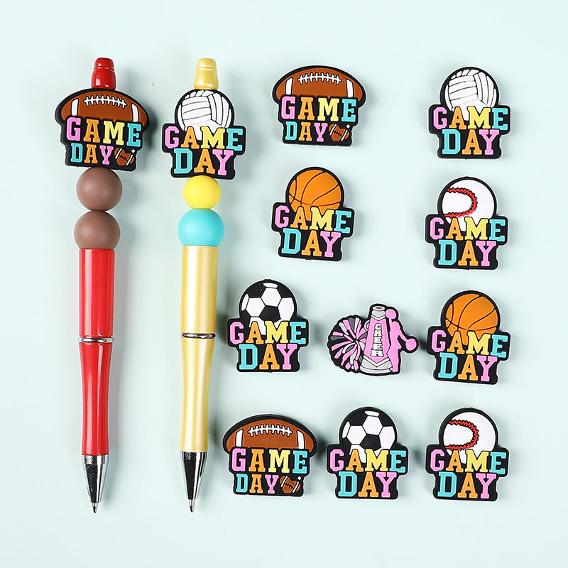 Wholesale 20pcs Cartoon Football Focal Beads DIY Bead Accessories ACC-BDS-RongFa063