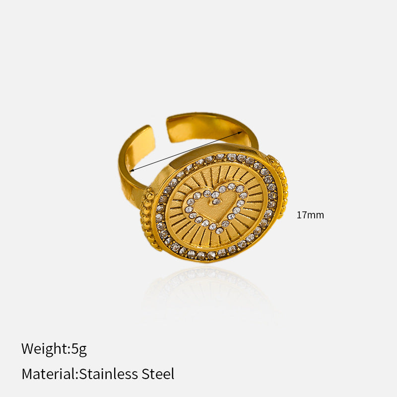 Wholesale  Stainless Steel Heart-Shaped Ring