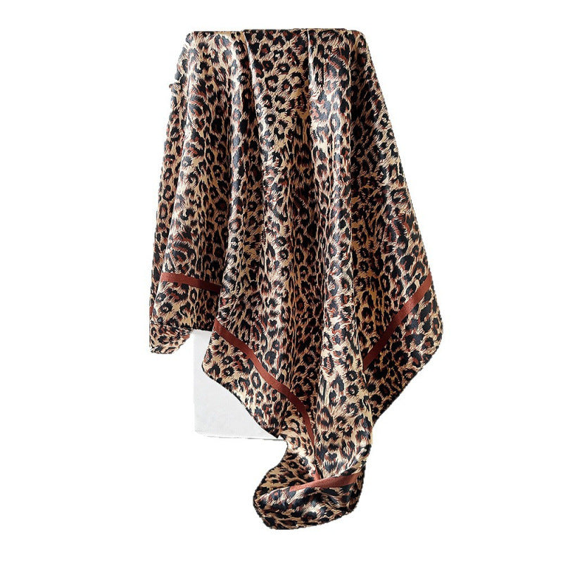 Wholesale Leopard Print Silk Scarf 90  Silk Large Square Scarf