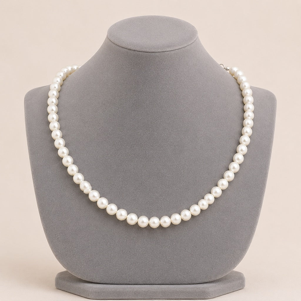 Wholesale Stylish White Faux Pearl Necklace For Women Elegant Cheongsam Collarbone Chain Gift Jewelry Accessory