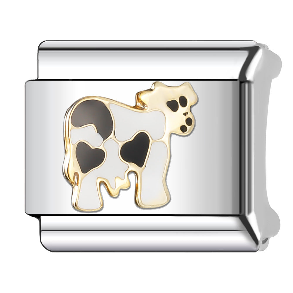 Wholesale Italian Charm Bracelet 9mm DIY Splicing Animal Style Stainless Steel Composable Bracelet