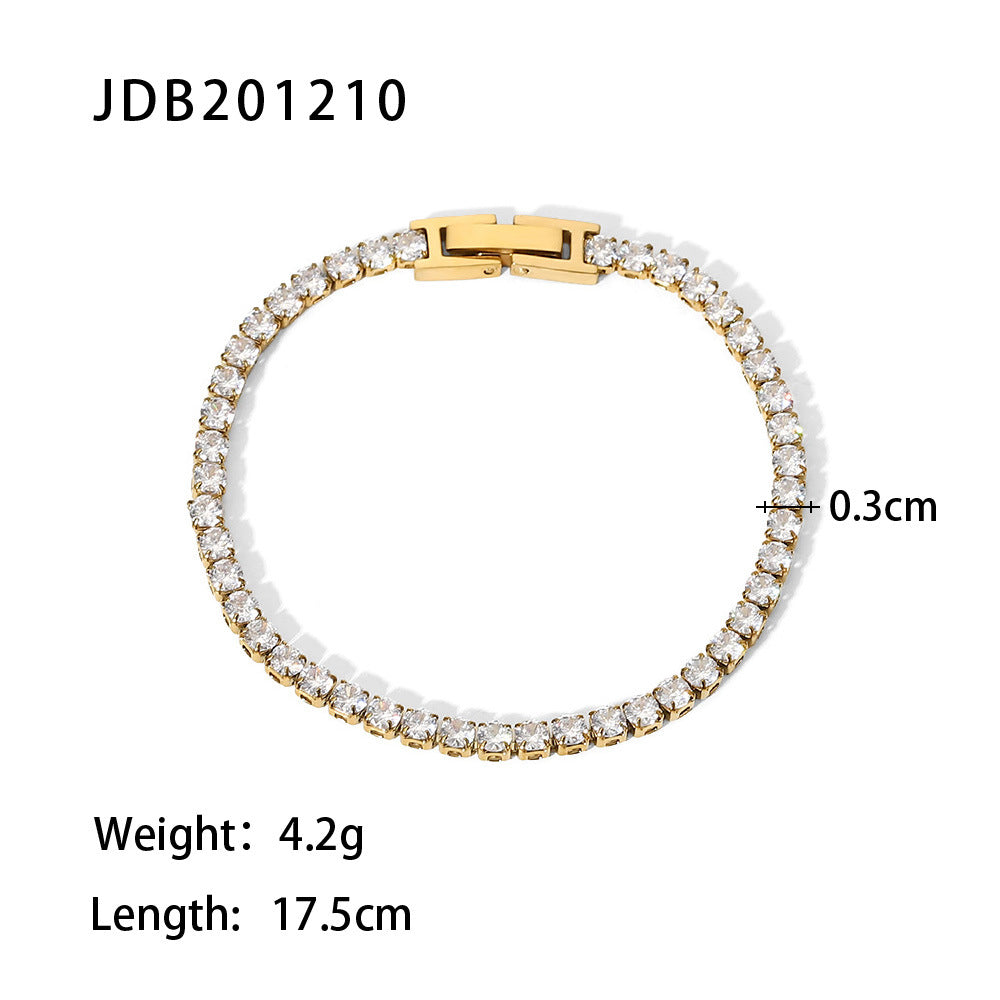 Wholesale Stainless Steel Inlaid Zircon Bracelet ACC-BT-WanX001 ACC-BT-WanX001
