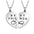 Wholesale stainless steel heart-matching couple necklace