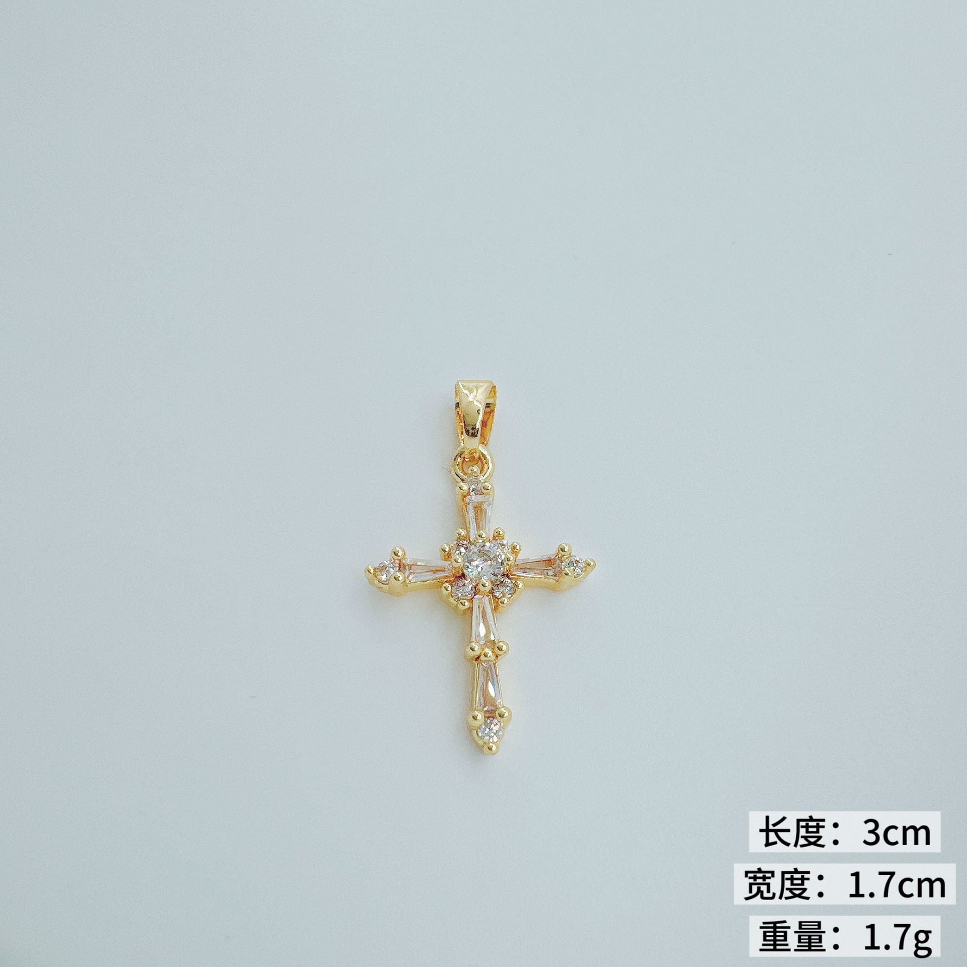 Wholesale French Vintage Cross Pendant Full Rhinestone Boutique Jewelry Gift