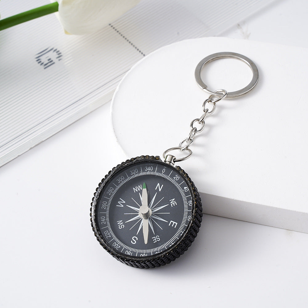 Wholesale Rhinestone Outdoor Mini Aluminum Alloy Compass Keychain Keychains Accessories ACC-KC-ZhiYa011