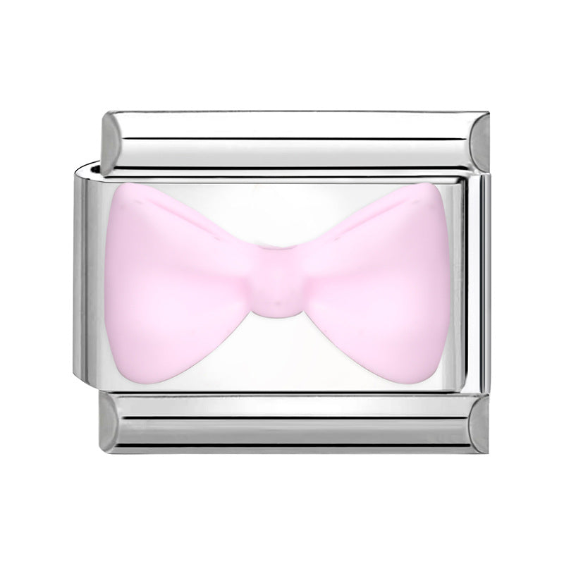 Wholesale 9mm Italian Charm Starter Bracelets DIY Bow Heart Stainless Steel Composable Bracelet