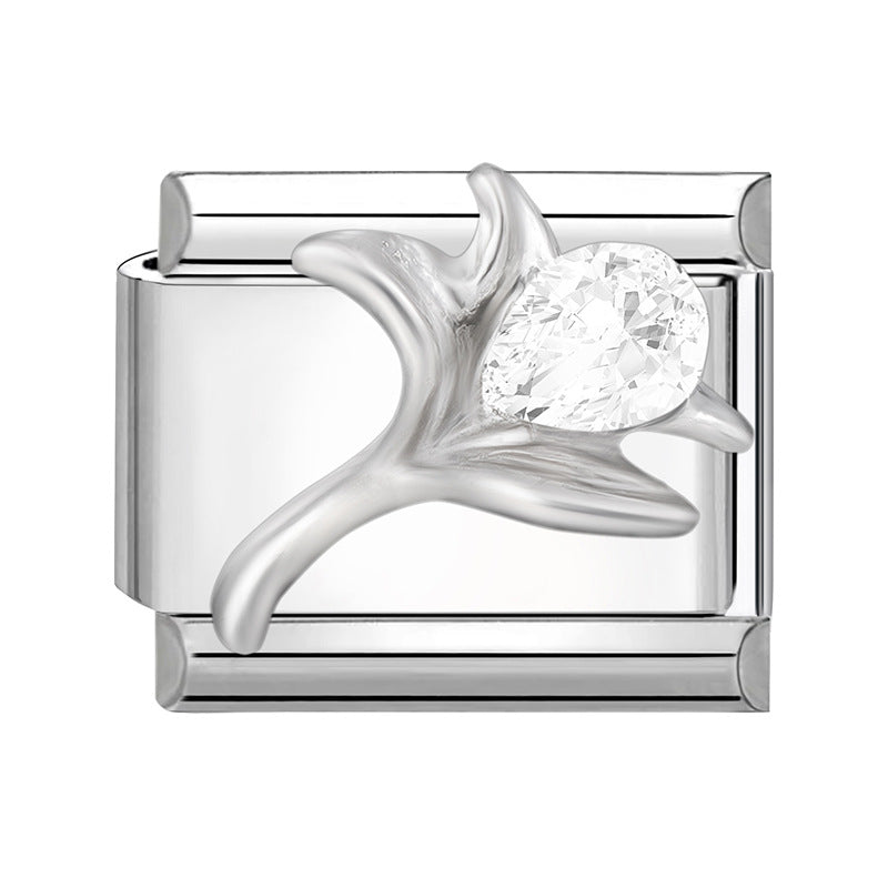 Wholesale Italian Charm Bracelet 9mm DIY Splicing Cute Creative Stainless Steel Composable Bracelet