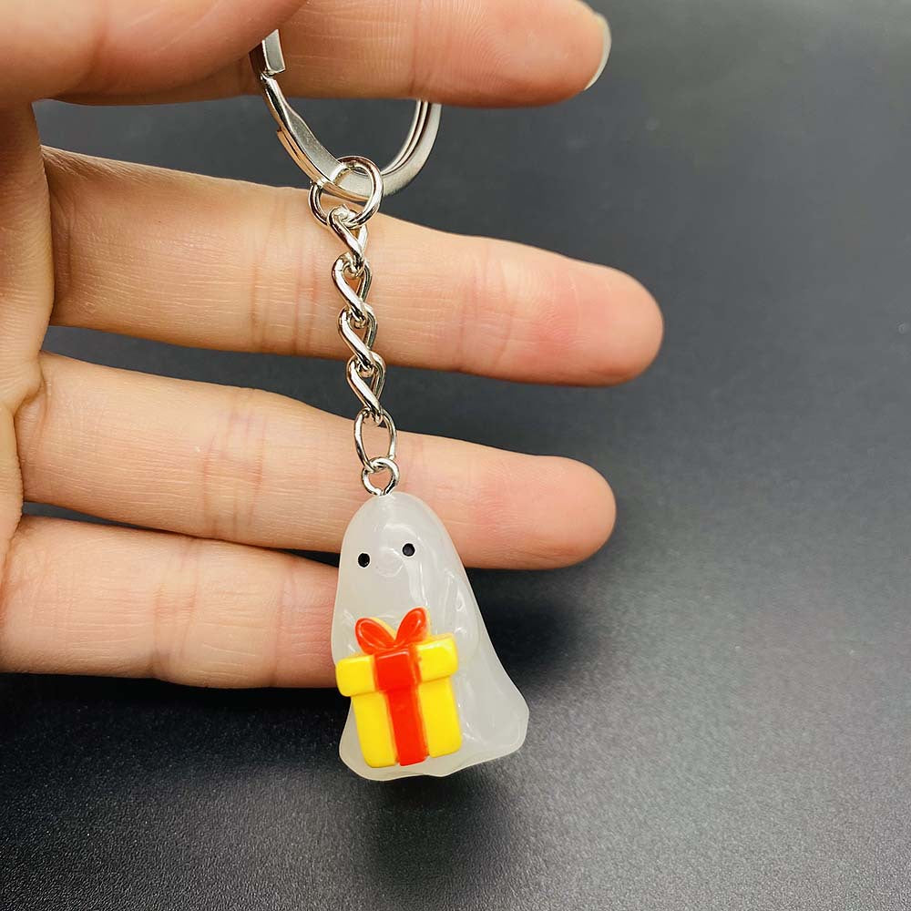 Wholesale Halloween  Keychain Luminous Ghost Three-Dimensional Keychains