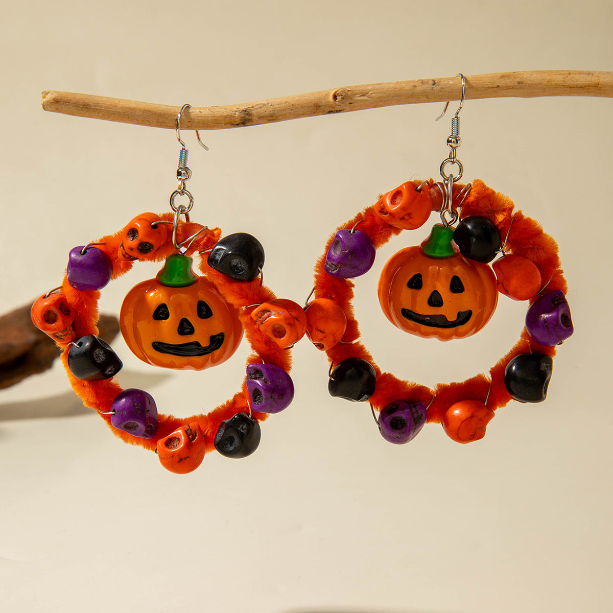 Wholesale Halloween Pumpkin Earrings