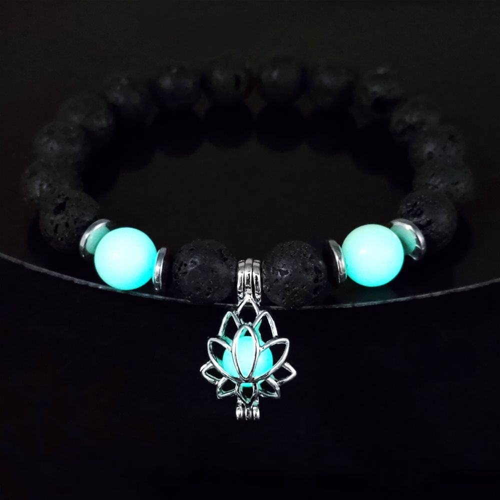 Wholesale  White Turquoise Luminous Lotus Bracelet