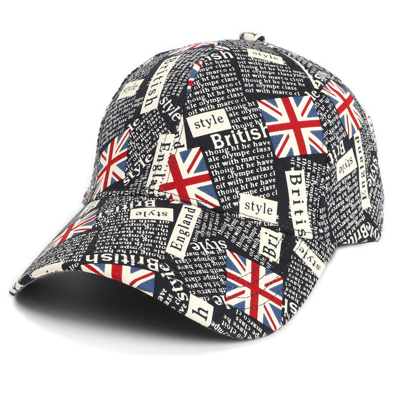 Wholesale British flag letter graffiti baseball cap
