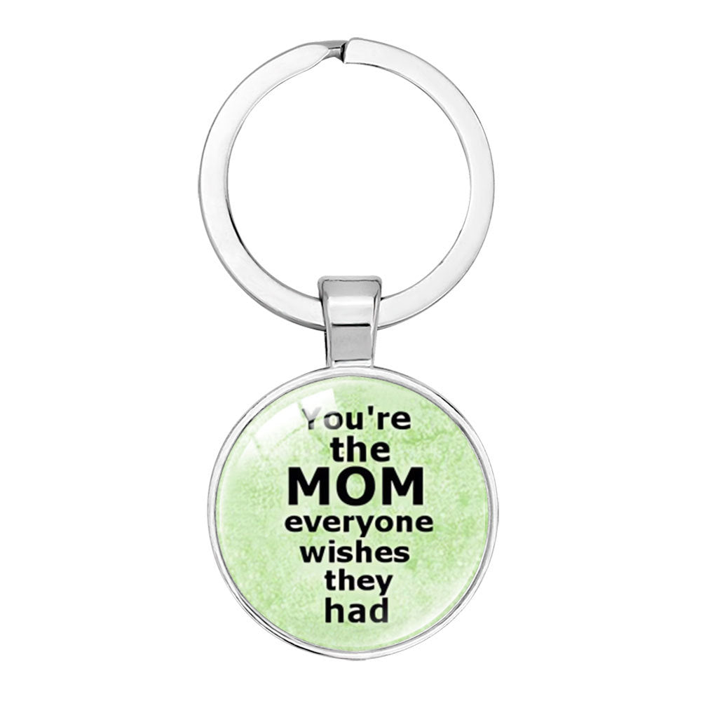 Wholesale Keyring Mom Mother' s Day Glass Keychain