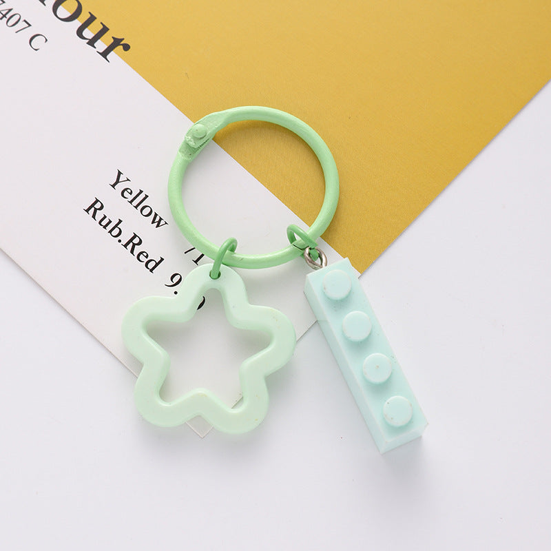 Wholesale acrylic colored five pointed star keychains ACC-KC-HuiMei012