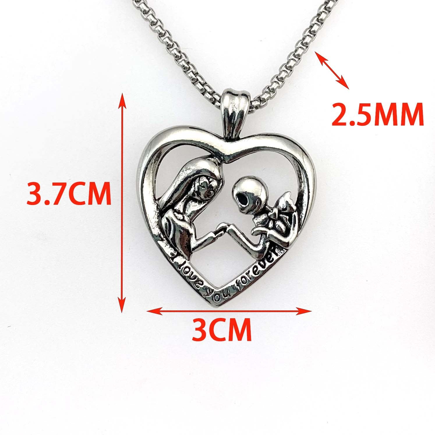 Wholesale Valentine's Day titanium steel heart-shaped luxury necklace