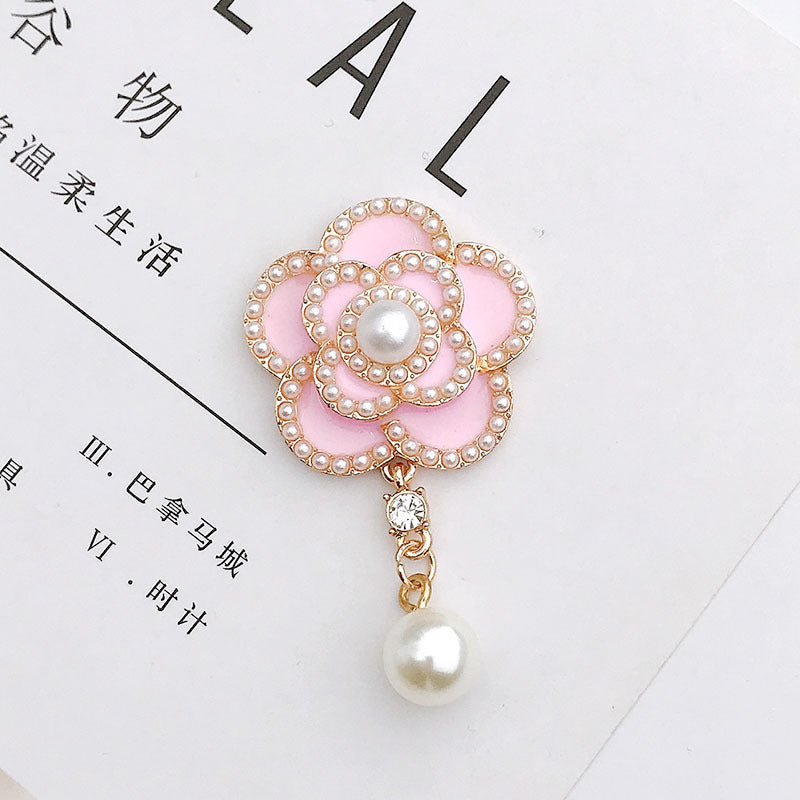 Wholesale  Diamond Pearl Flower Sun God flower brooch gem pendant