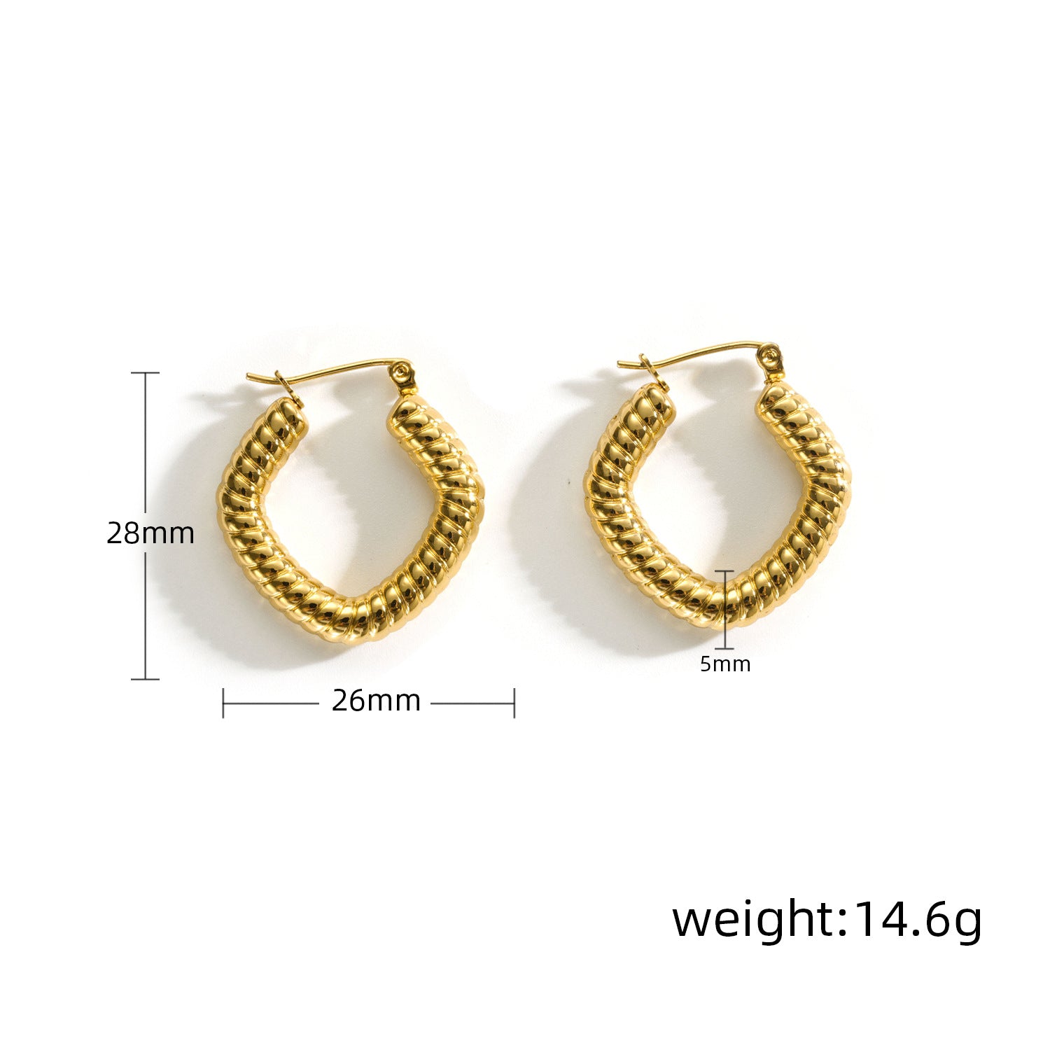 Pendientes al por mayor de acero inoxidable ovalado geométrico