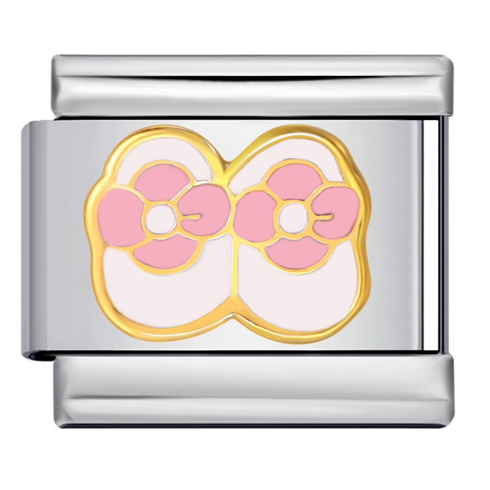 Wholesale Italian Charm Bracelet 9mm DIY Splicing Removable Student Graduation Pattern Stainless Steel Composable Bracelet