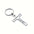 Wholesale creative Titanium Steel cross inspirational lettering metal keychain