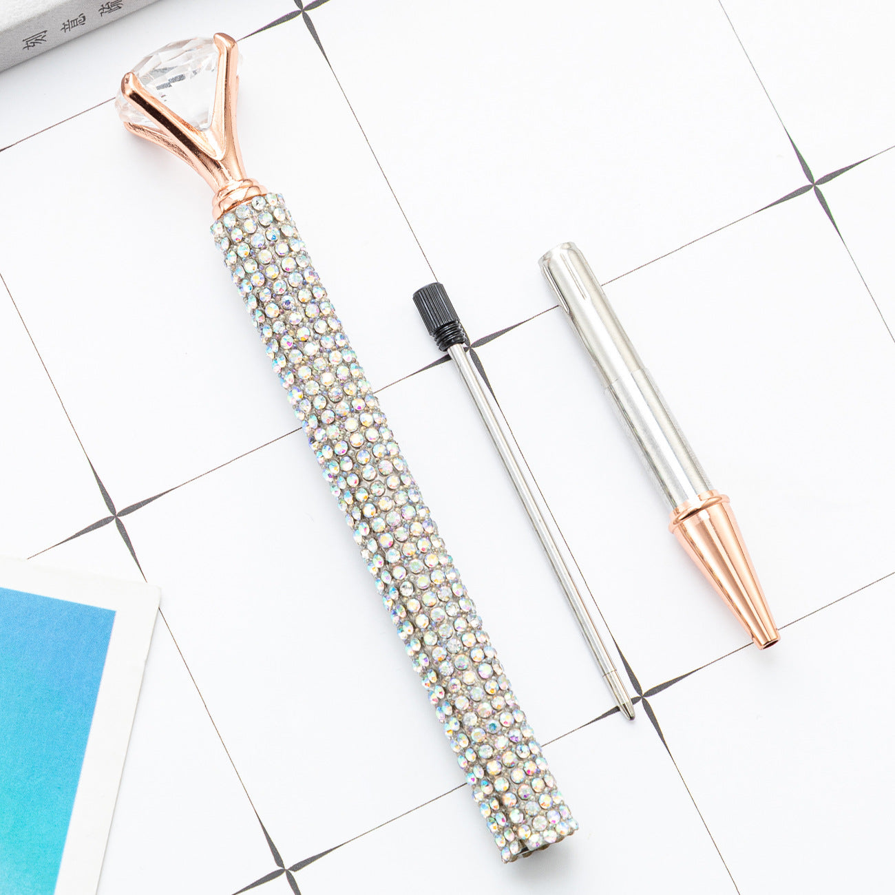 Wholesale Large diamond ballpoint pen  crystal diamond pen
