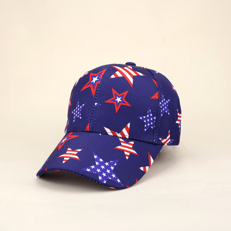 Wholesale  American Flag Digital Printing Baseball Cap Independence Day Hat