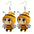 Wholesale acrylic flat cartoon bee earrings