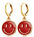 Wholesale creative cute alloy oil drop colorful smiley face earrings