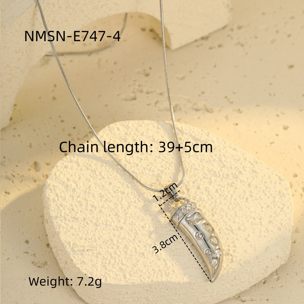 Wholesale  Colorful Zircon Necklace Stainless Steel Clavicle Chain