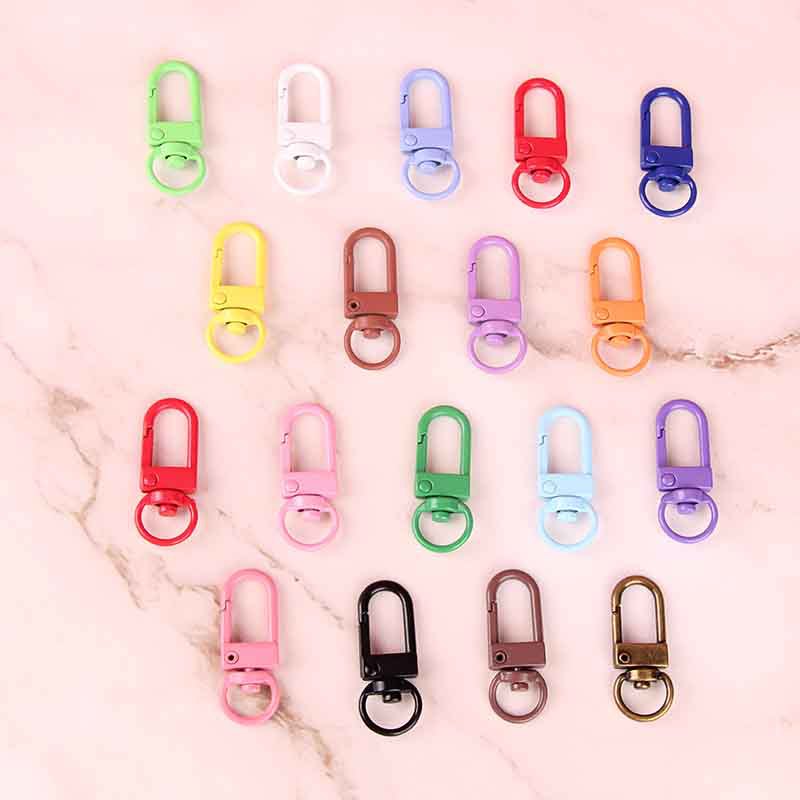Wholesale 10pcs DIY Metal Paint Color Keychain Accessories