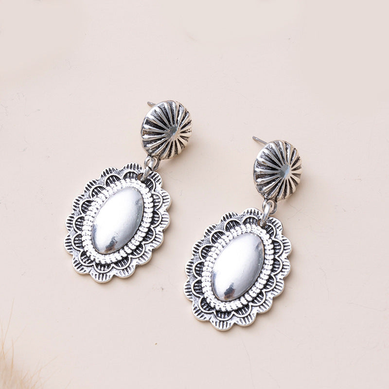 Wholesale Turquoise Flower Vintage Bohemian Earrings