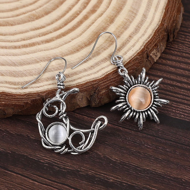 Wholesale  Bohemian Style Vintage Sun Moon Earrings
