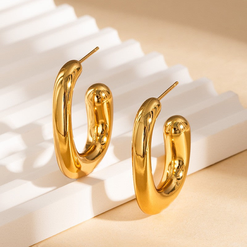 Wholesale Stainless Steel Starfish Hoop Earrings Fashion Boutique Accessory