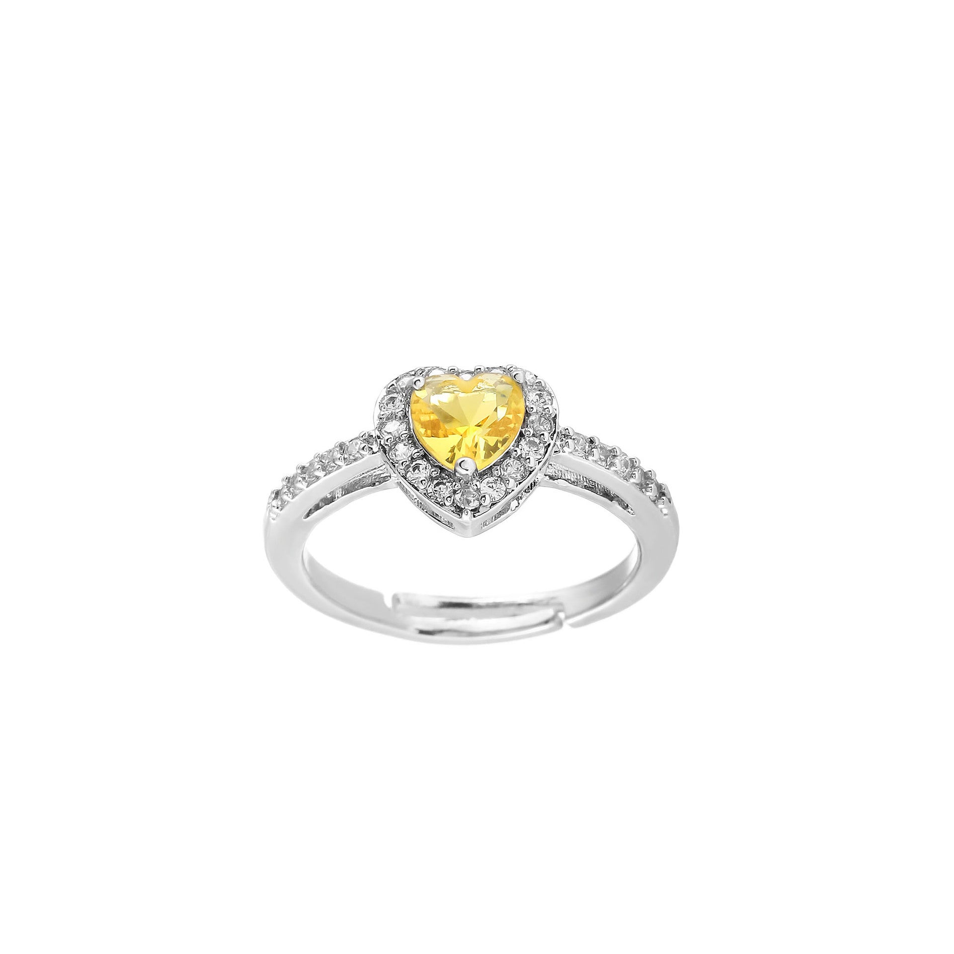 Wholesale copper material single color rhinestone love ring