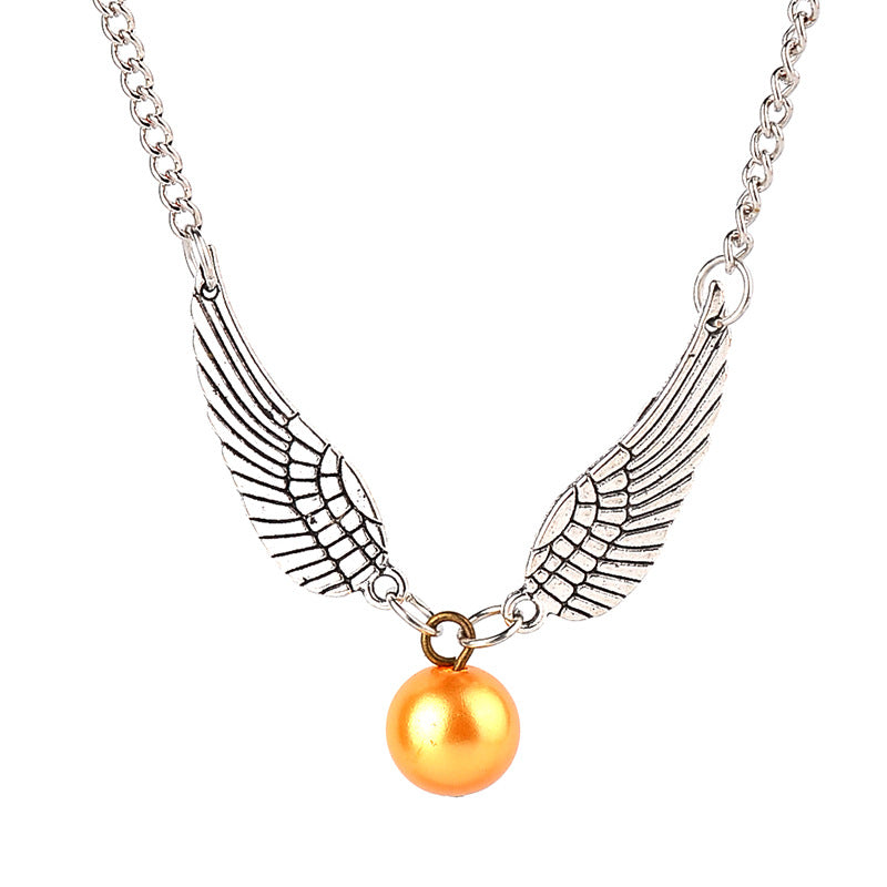 Wholesale rgold snitch gold necklace