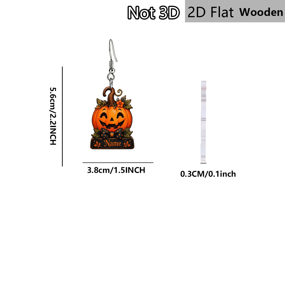 Wholesale Chic Wooden  Earrings Pumpkin Bow Flower Party Jewelry Accessory For Boutique Resale