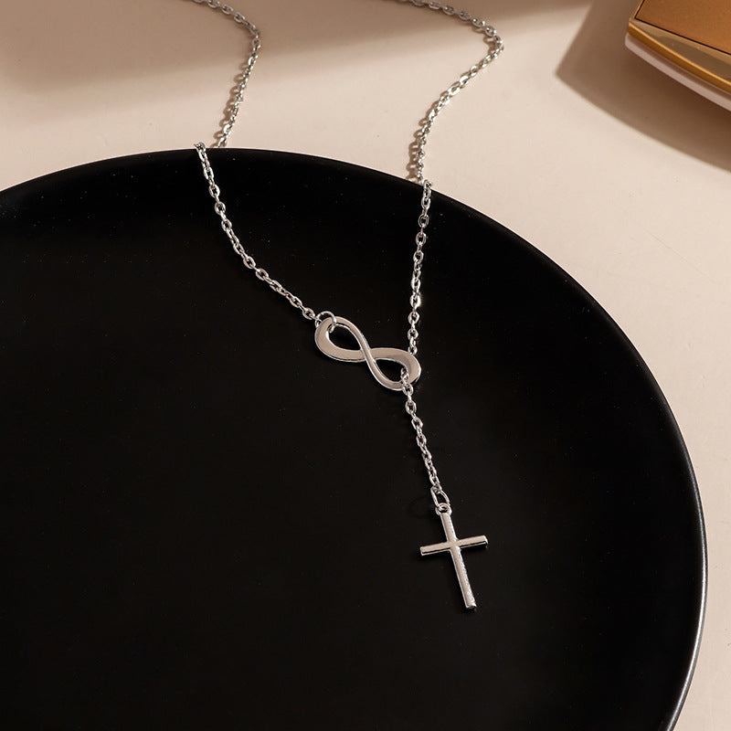 Wholesale Alloy  Cross Sweater Necklace
