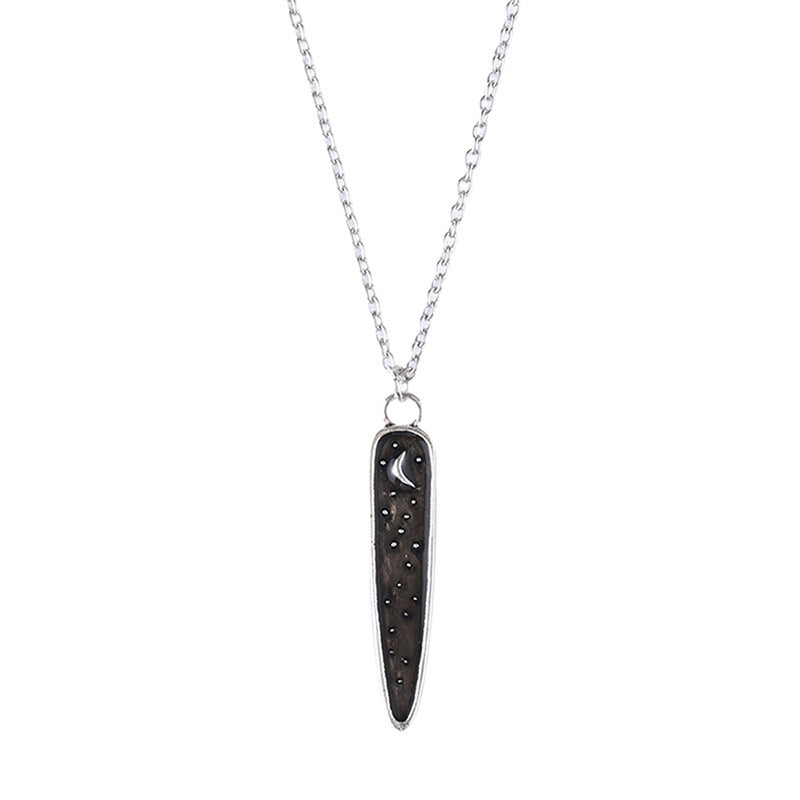 Wholesale Vintage Moon Skull Owl Pendant Necklace Ancient Silver Alloy Collar Chain Fashion Accessory