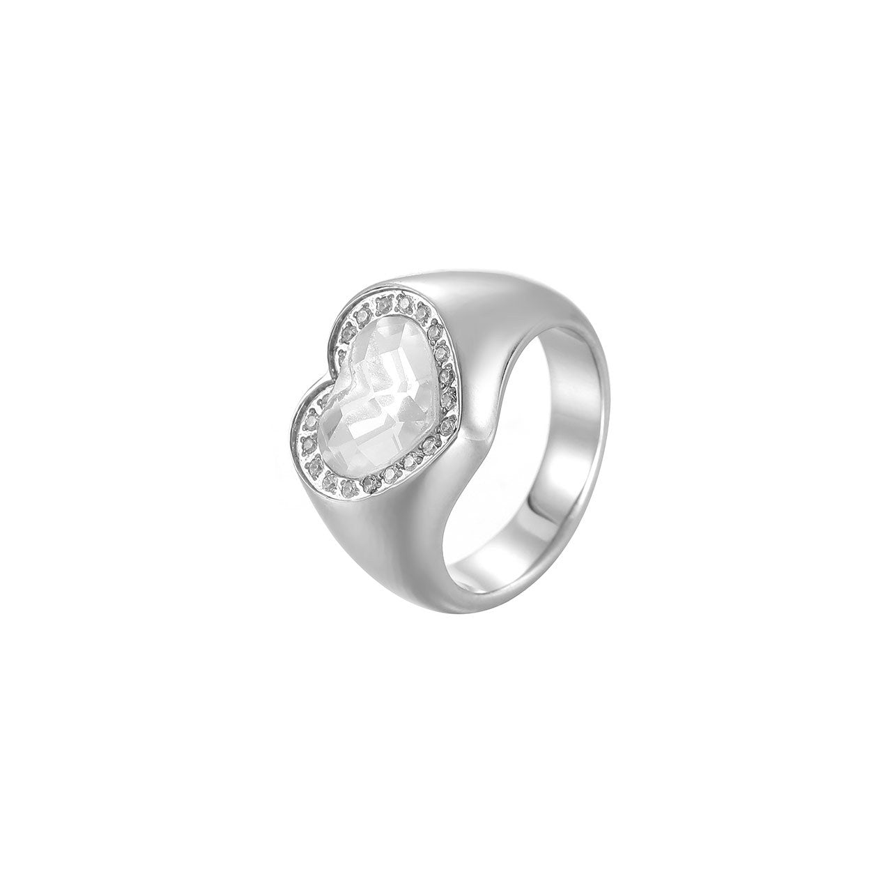 Wholesale Retro Heart-Shaped Titanium Steel Ring