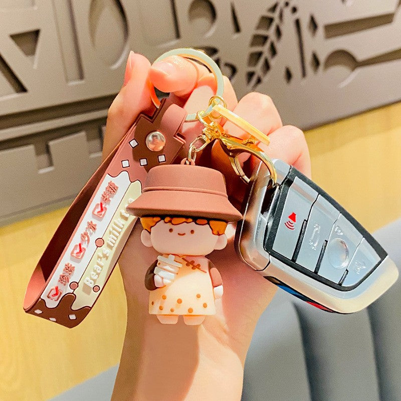 Wholesale Cute cartoon silicone keychain