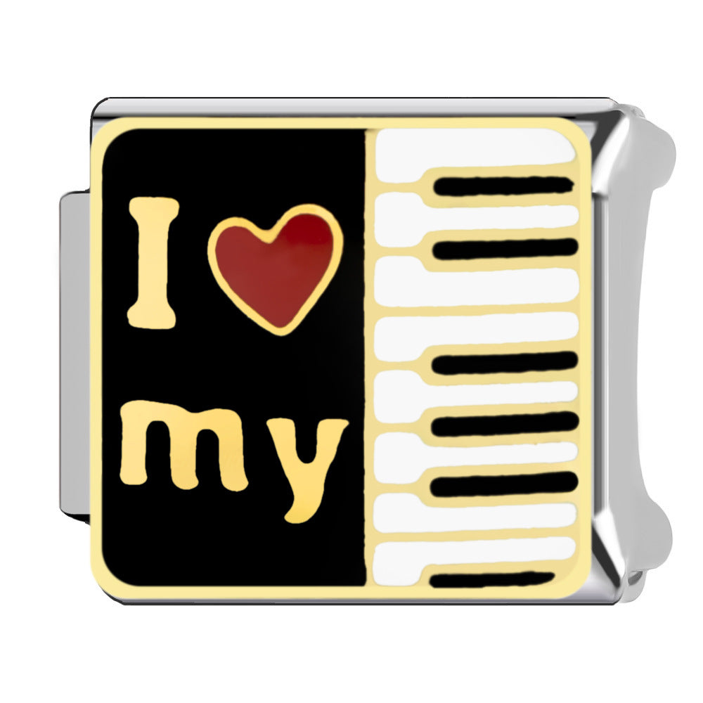 Wholesale Module DIY Watch Strap Piano Guitar Friends Niche Exquisite Ins Style Original Design DIY Module Bracelet