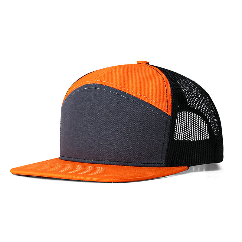 Wholesale Fabric Mesh Hats Breathable Trucker Hats Sun Visor Flat Brim Mesh Hats ACC-HT-ZhuoXing001